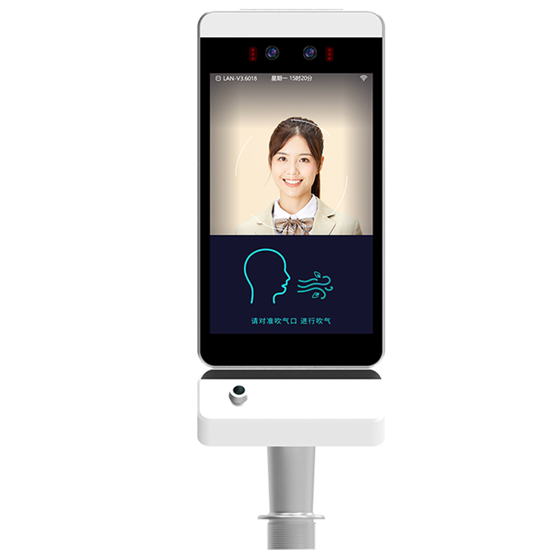 8寸人脸酒检测温识别终端